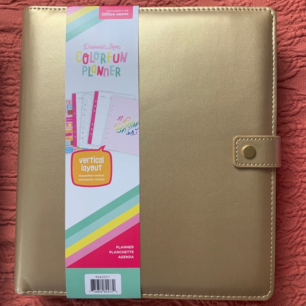 Boss American Crafts Damask Love Planner Gold